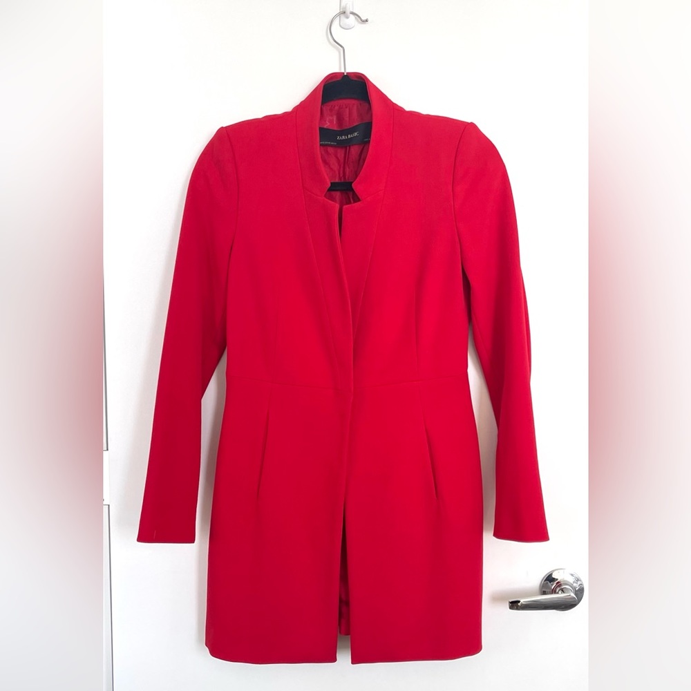 Zara red blazer xs